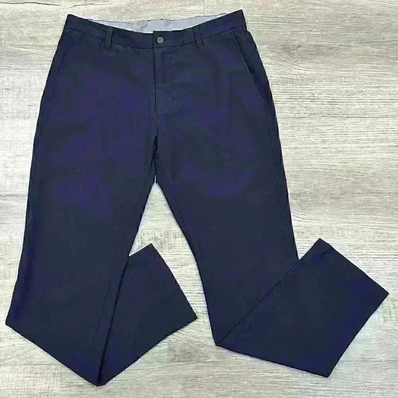 Foot Joy FJ Navy Golf Performance Pants Stretch Polyester Men's 34 x 32 Preppy - Picture 1 of 16